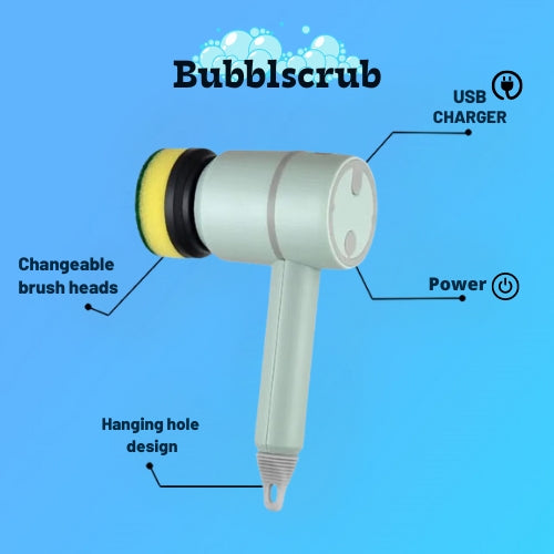 Bubblscrub™ Spinning Waterproof Dish Scrubber