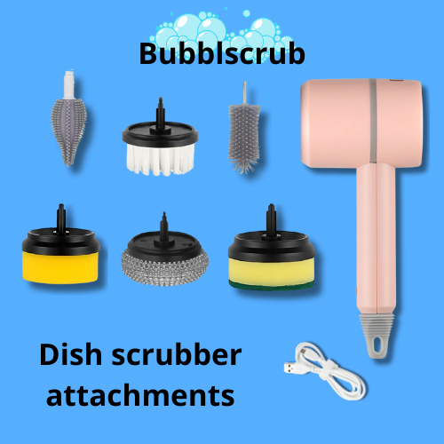 Bubblscrub™ Spinning Waterproof Dish Scrubber